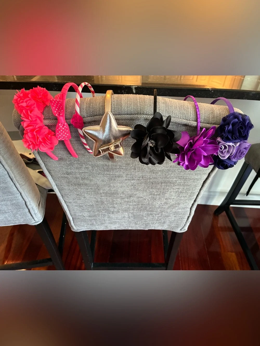 Girls Assorted Hair Bows, Clips and Headbands Set - Pink, Purple, Blue, Yellow